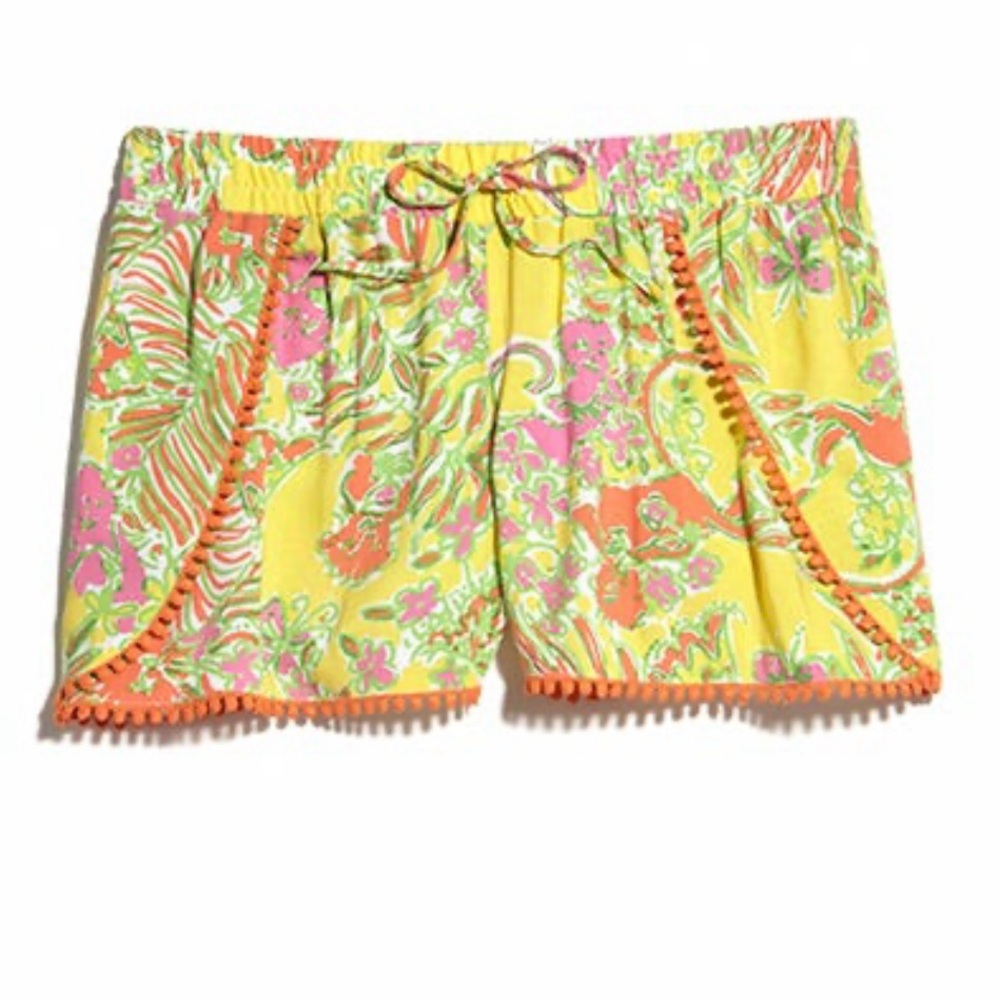 Lilly Pulitzer for Target Challis Pompom Shorts - Happy Place Size XL